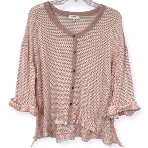 Umgee Pink Button-Down Blouse